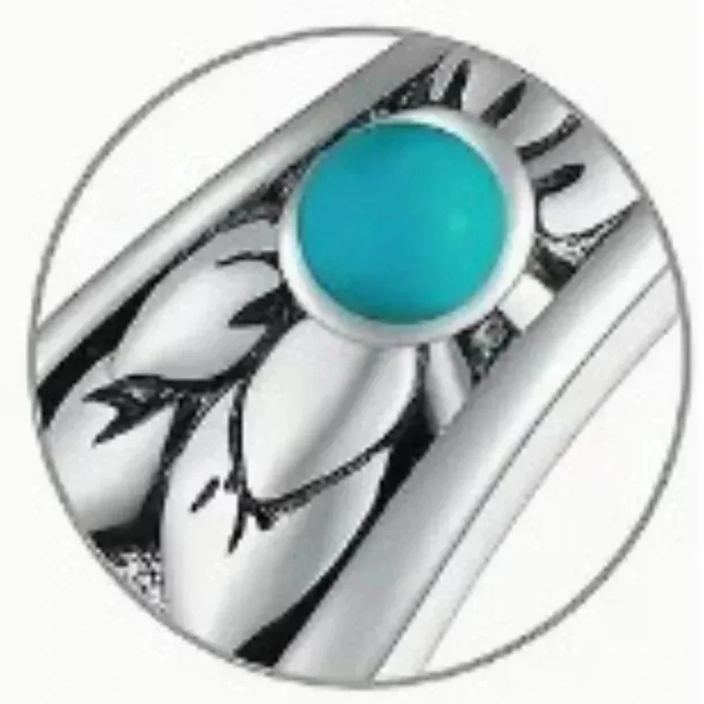 NWT Stunning Turquoise Statement Ring Vintage-Inspired Victorian Design Size 7